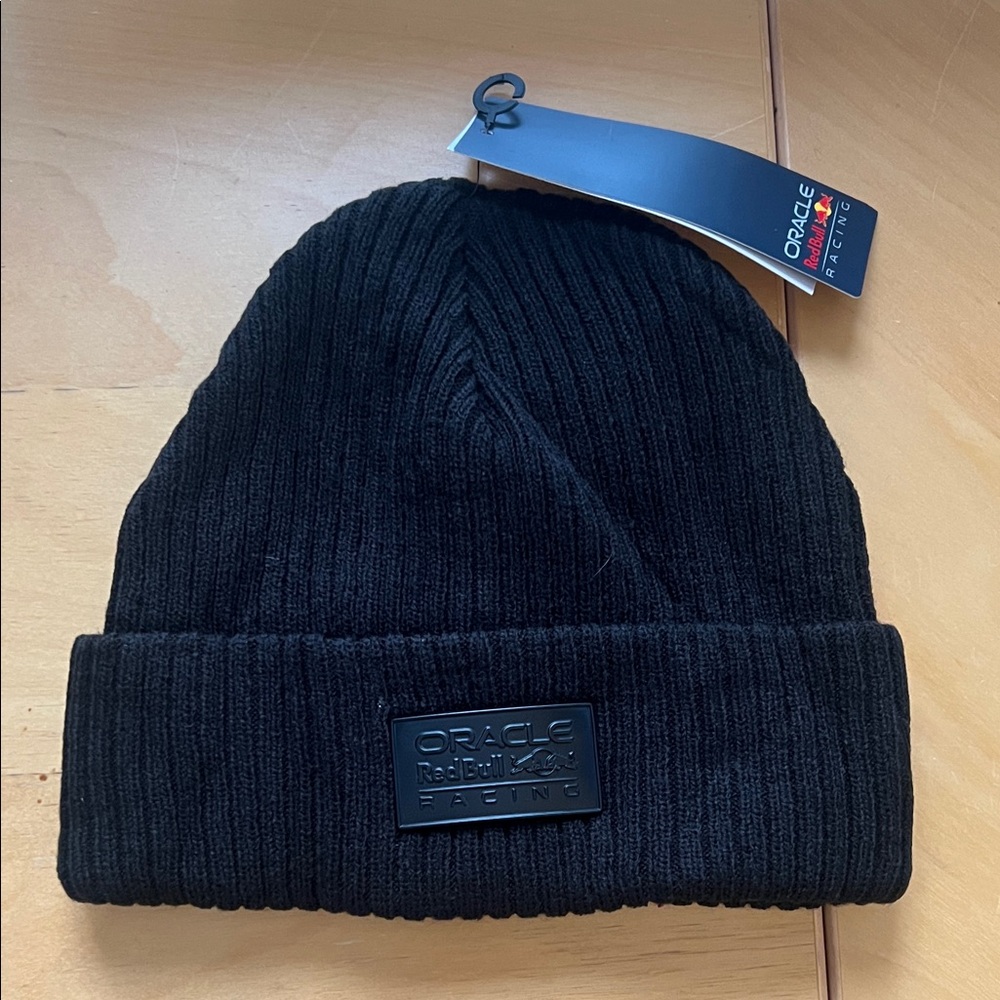 Red Bull Oracle Men's Classic Black Knit Beanie